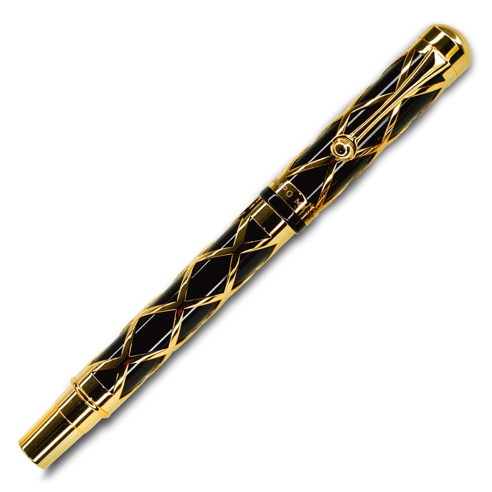 Bohemian Style Fountain Pen - Gold Black