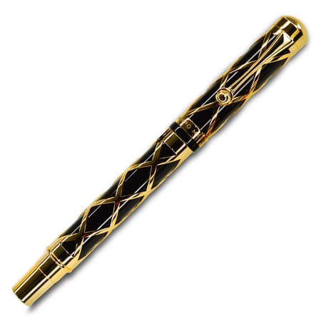 Bohemian Style Fountain Pen - Gold Black