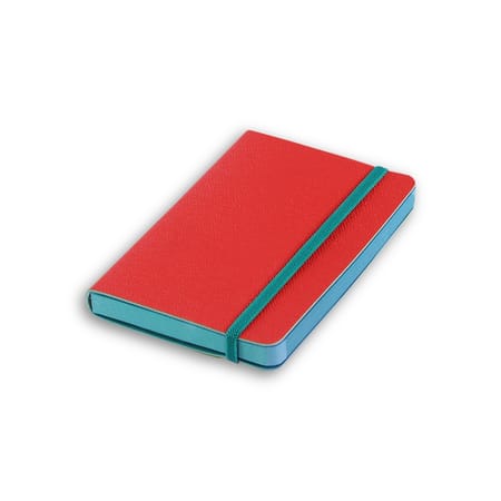 Elastic+ Journal 9 X 14 Cm - Coloured Internal Paper - Cherry Red