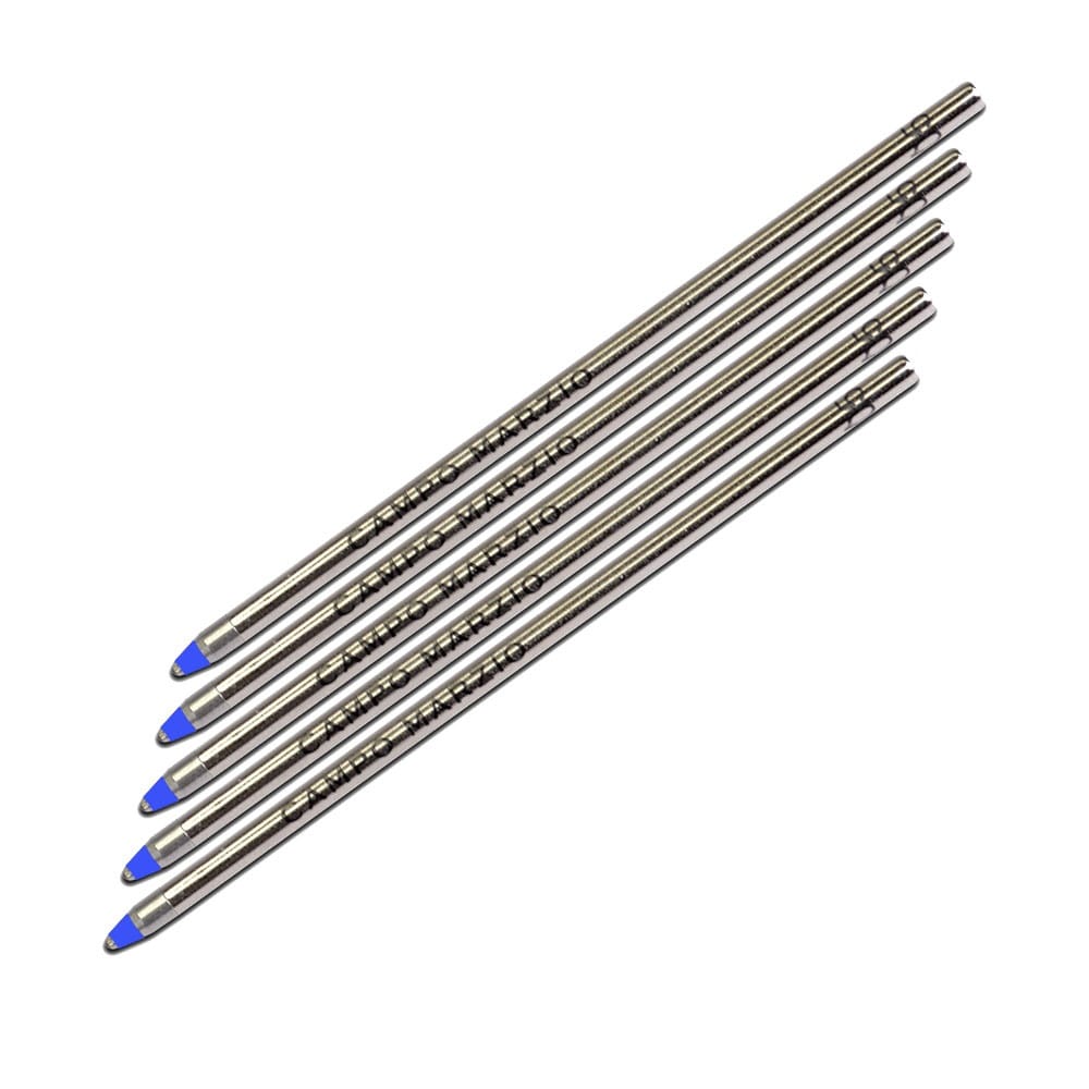 MORWE Set di 5 ricariche per penna a sfera internazionale C1 (Twist) adatte per molte penne a sfera in metallo per penna a sfera ricaricabile e sostenibile inchiostro blu