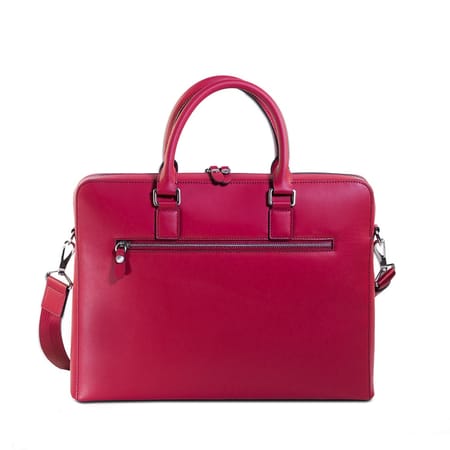 Briefcase Leather - Cherry Red
