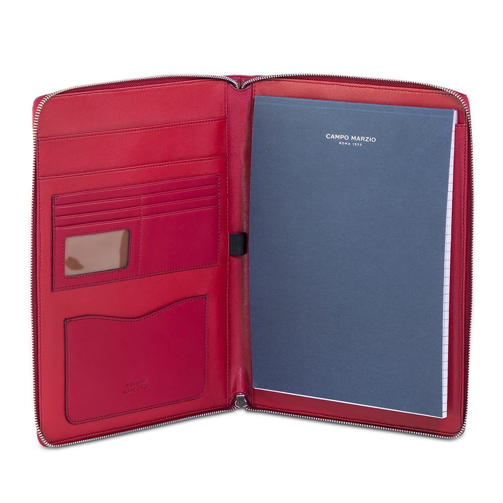 Portfolio A4 Leather - CHERRY RED