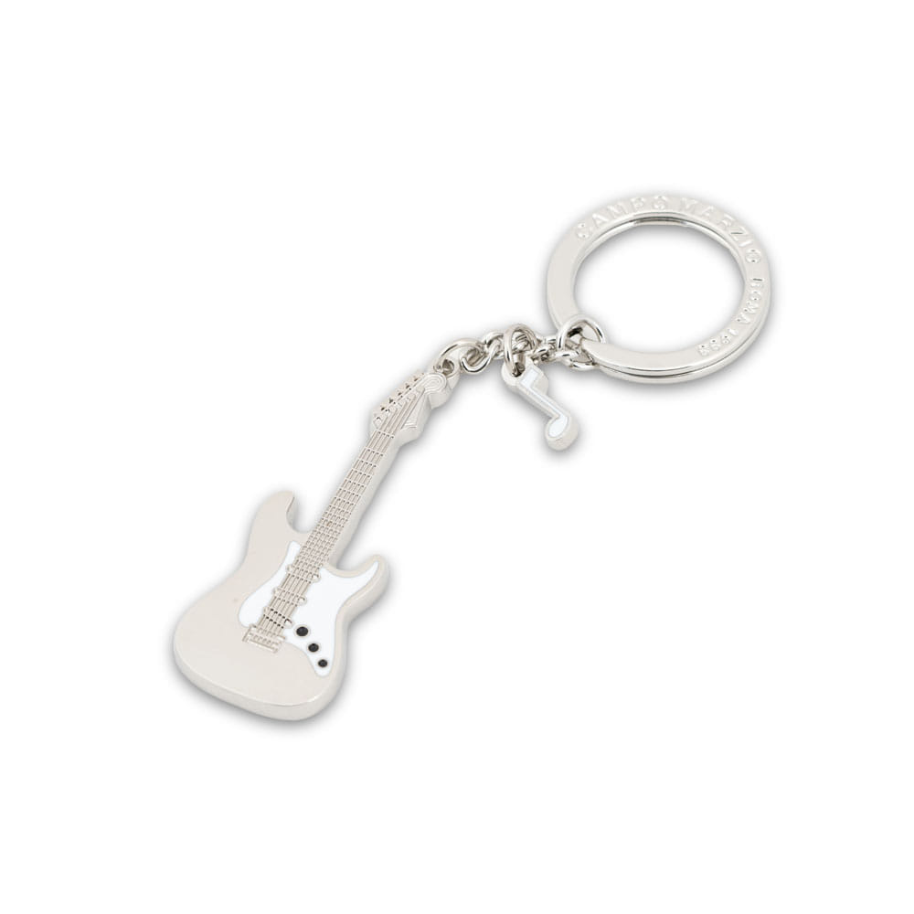 Keychain Guitar - White