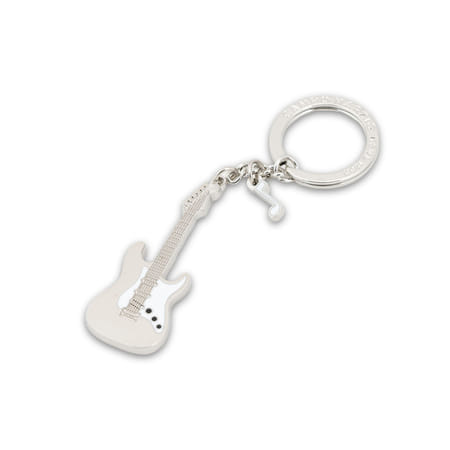 Keychain Guitar - White