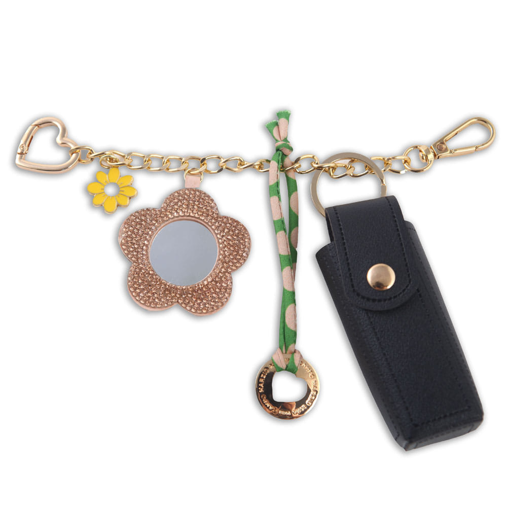 Lipstick Bag Charm Set - Black