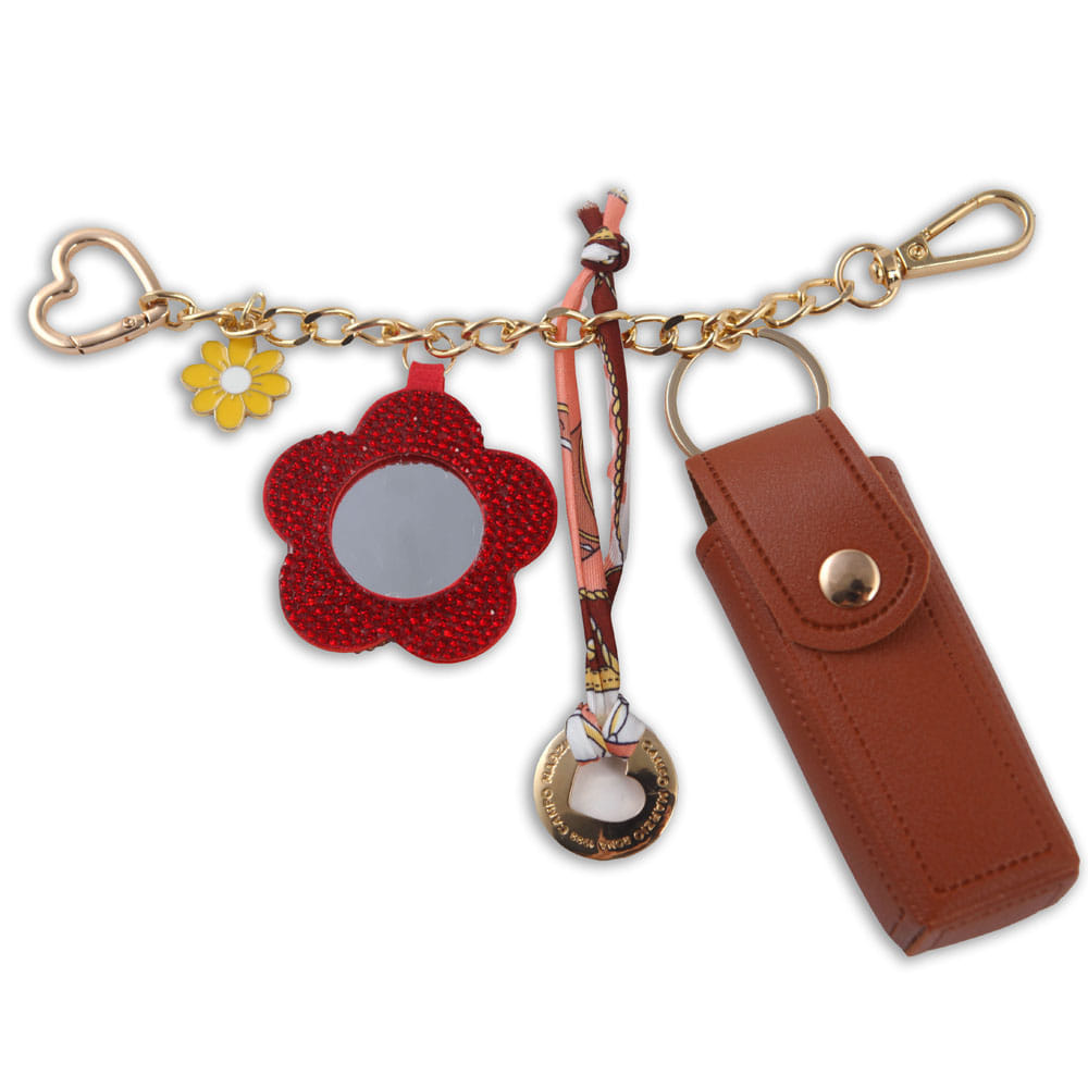 Lipstick Bag Charm Set - Pink