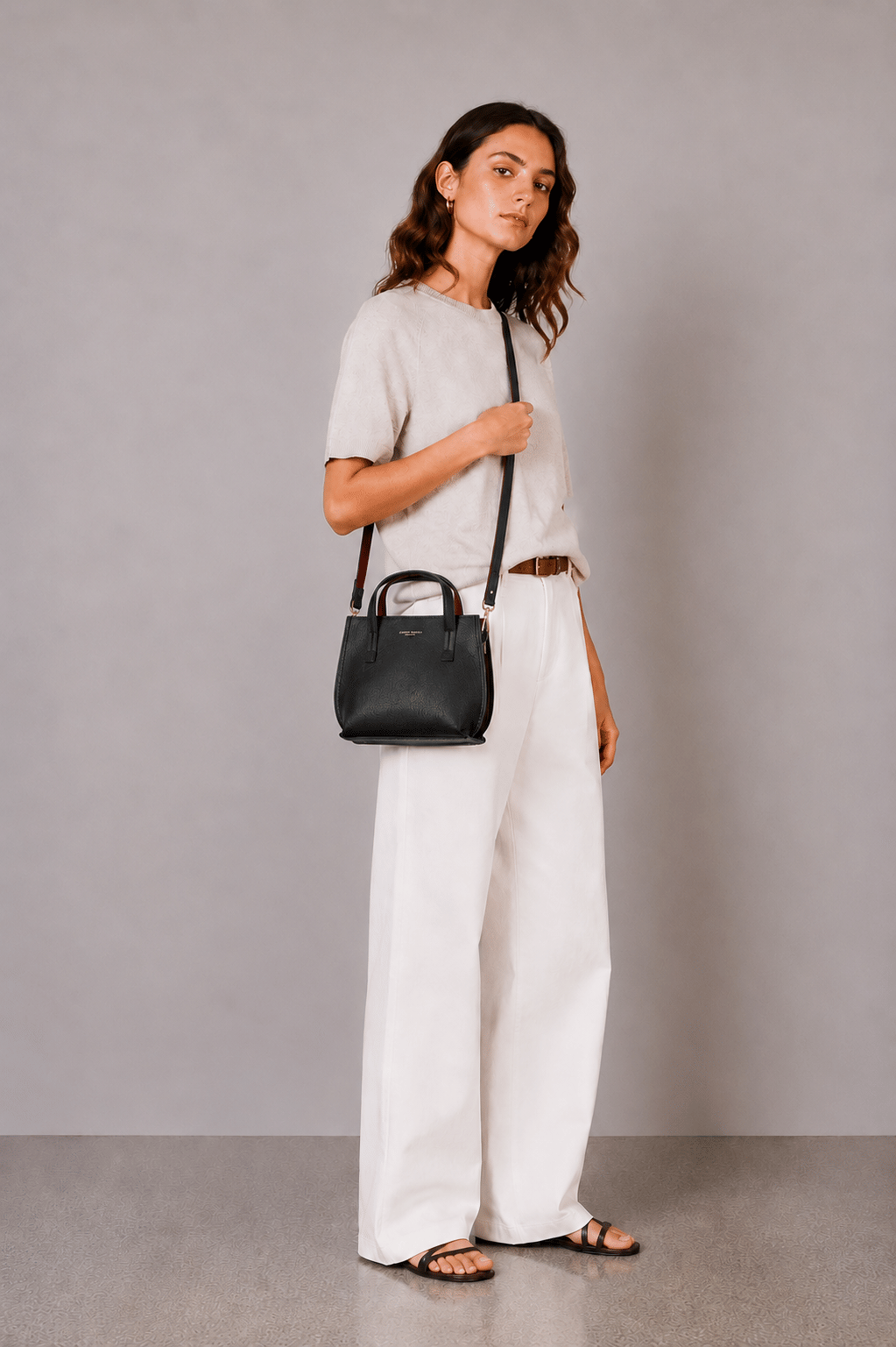 Iconic Mini Tote Bag - Black-Bordeaux | Campo Marzio