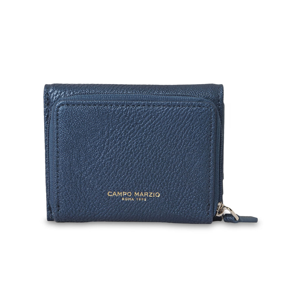 Marion Wallet Metallic Blue Dark Denim | Campo Marzio