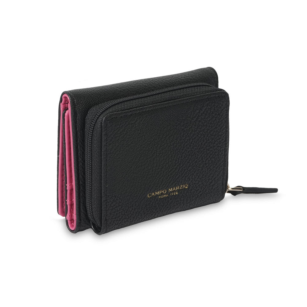 VOSSOT - Portafoglio da donna, piccolo, in rosa, con porta carte e scomparto portamonete, borsa portamonete per amica, regalo di compleanno, con cerniera
