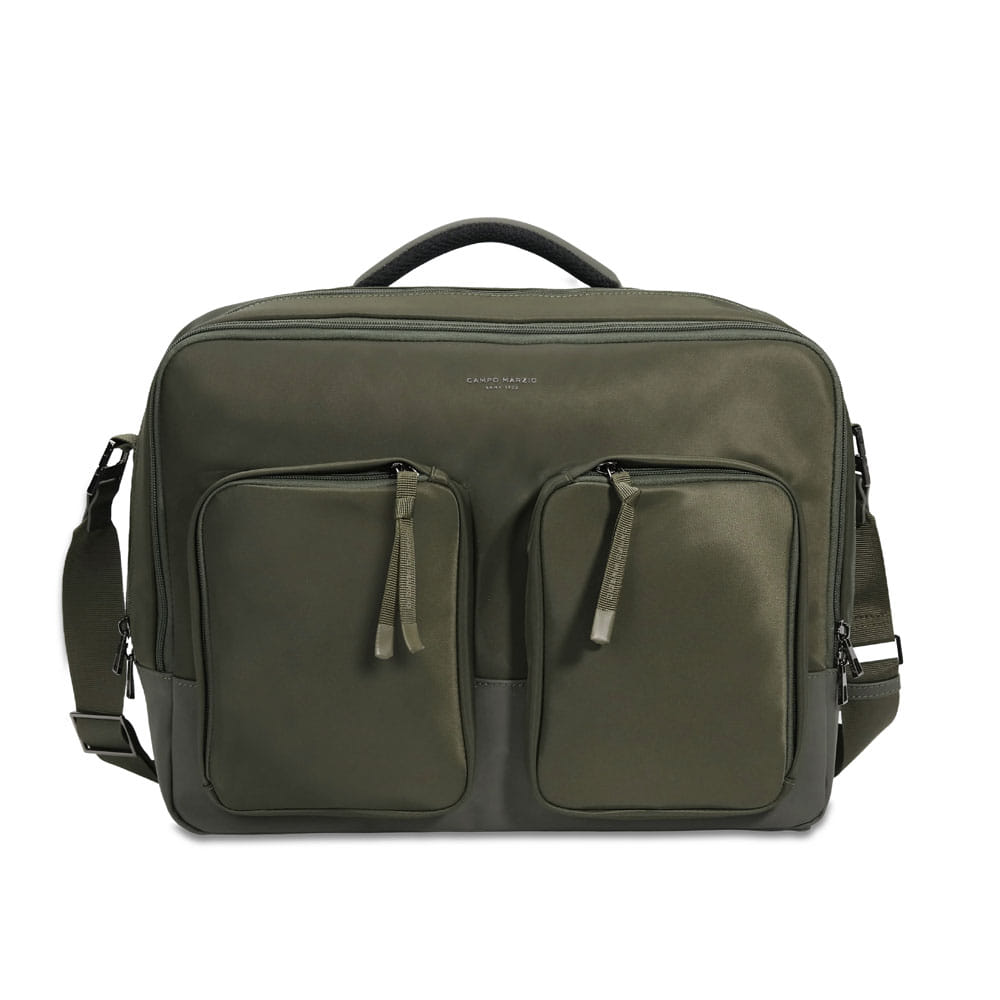 Renzo Convertible Briefcase 15.6" - Olive Green