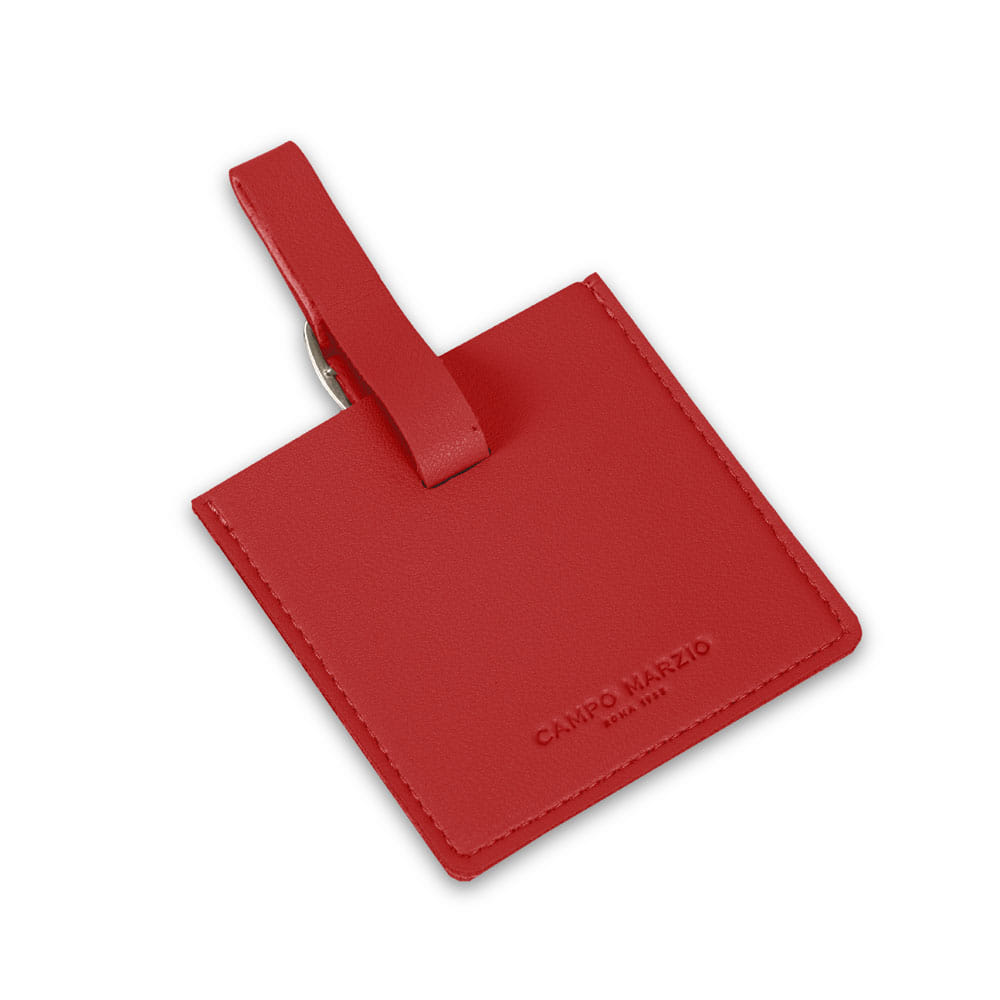 Dennis Square Luggage Tag Cherry Red | Campo Marzio
