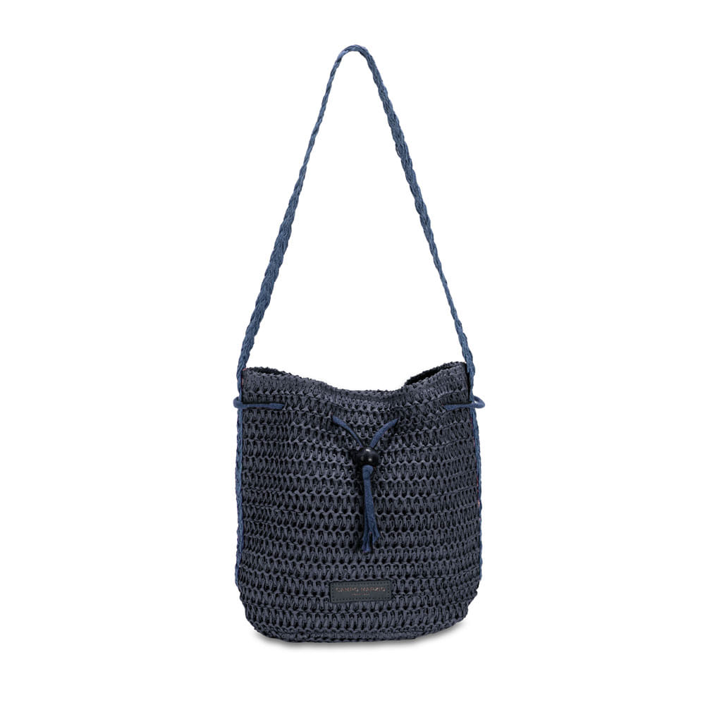 Andrina Bucket Bag - Navy Blue