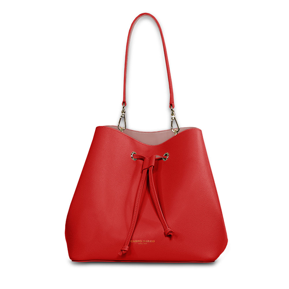 Anita Bucket Bag - Cherry Red / Violet
